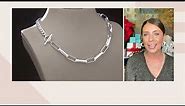 UltraFine 950 Silver Paperclip & Curb Link 20" Toggle Necklace on QVC