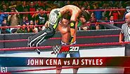 WWE 2K20 John Cena vs AJ Styles Gameplay Match | WWE 2K20 PS4