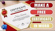 Create a certificate template in word for free - lots of tips and tricks!