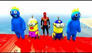 GTA 5 Epic Ragdolls | Spider-Man Frees Minions with Lazer Jumps/Funny moments ep.80 , minions