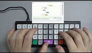 Typing Demonstration on typeracer.com with BM40 Ortholinear Keyboard with Dvorak Layout