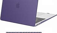 MOSISO Compatible with MacBook Air 13 inch Case 2022 2021 2020 2019 2018 Release A2337 M1 A2179 A1932 Retina Display with Touch ID, Plastic Hard Shell Case & Keyboard Cover Skin, Imperial Purple