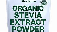 Organic Stevia Concentrated Powder, 125g, Organic Pure Stevia Powder, No Fillers, No Artificial Sweeteners, No Aftertaste, Zero Calorie Stevia Sweetener, Stevia Sugar Substitute, 4.4 oz, 846 Servings