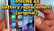 iPHONE 6S Replace original Battery #tiktok #iphonerepair #cellphonerepair #mobilerepair