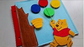 How I Make Winnie the Pooh Colour Match Balloons Felt Quiet Book Busy Book