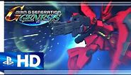 SD Gundam G Generation Genesis (2016) "Sazabi" Gameplay - PS4, PS Vita