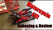 Craftsman Motorcycle Lift Unboxing and Review
