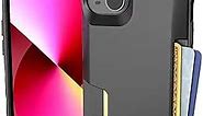 Smartish iPhone 13 Wallet Case - Wallet Slayer Vol. 1 [Slim + Protective] Credit Card Holder for Apple iPhone 13 - Black Tie Affair