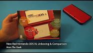New Red Nintendo 3DS XL Unboxing & Comparison