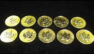 10 Oz Canadian Maple Leaf Gold Coin Stack
