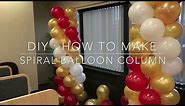 DIY | HOw To Do A SPIRAL BALLOON COLUMN | USING THREE DIFFERENT COLORS