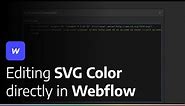 How to Change SVG Icon Colors in Webflow