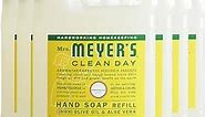 MRS. MEYER'S CLEAN DAY Liquid Hand Soap Refill, Made with Essential Oils, Biodegradable Formula, Honeysuckle, 33 fl. oz - Pack of 6
