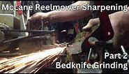 How to sharpen a McLane reel mower 2/3 (Bedknife grinding)