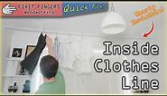 Make an Indoor DIY Clothesline (with Bunnings Curtain Rod for Under $20!)
