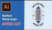 Barber Shop logo SPEED ART | Adobe Illustrator