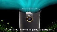 Shark 1000 sq. ft. HEPA - True Console Air Purifier in Blacks MAX with True NanoSeal, Cleansense IQ, Odor Lock, HP202 HP202