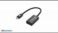 USB-C to DisplayPort Adapter (USB-C / Thunderbolt 3 to DP Adapter) 8K Resolution | Cable Matters