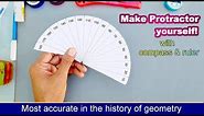 Diy protractor with compass and ruler