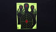 Splatterburst Targets - 18 x 24 inch - Triple Silhouette Splatter Target - Easily See Your Shots Burst Bright Fluorescent Yellow Upon Impact - Made in USA