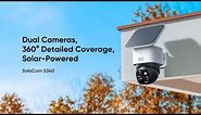 Introducing eufy SoloCam S340, Solar Powered Security Camera, Dual Cameras, 360° Detailed Coverage