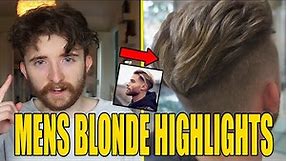 Mens Blonde Highlights | How I got this look - Mens Summer Hairstyles 2021