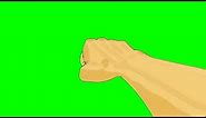 Animated Right Handed Fist Punch (first person) ~ Green Screen