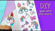 How to make Your Own Unicorn Sticker at home/DIY paper stickers/Stickers/DIY Stickers tutorial