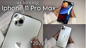 UNBOXING IPHONE 11 PRO MAX | SILVER | 2023