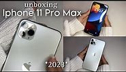 UNBOXING IPHONE 11 PRO MAX | SILVER | 2023