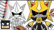 How To Draw Super Metal Sonic | Step By Step Tutorial