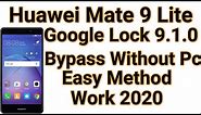 Huawei Mate 9 Lite 9.0 Frp/Google Lock Bypass Without Pc 2020 | New Method All Huawei Frp 2020