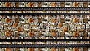 Lunarable African Peel & Stick Wallpaper for Home, Traditional Hand Drawn Pattern in Grunge Style Striped Design Print, Self-Adhesive Living Room Kitchen Accent, 13" x 36", Brown Marigold