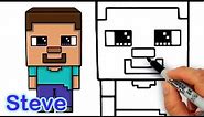 How to Draw Steve from Minecraft Cute and Easy for Beginners