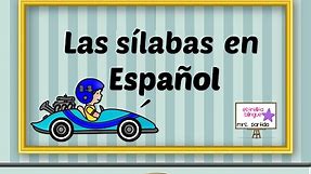 Las sílabas en español para niños (en orden) - Syllables in Spanish for kids (in order)