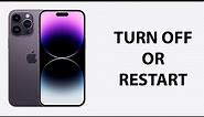 How To Turn Off or Restart iPhone 14 / iPhone 14 Pro