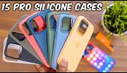 ALL COLORS! iPhone 15 Pro Silicone Case w/ Magsafe (Natural Titanium)