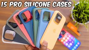 ALL COLORS! iPhone 15 Pro Silicone Case w/ Magsafe (Natural Titanium)