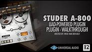 UAD - Studer A800 Plugin Explained (Complete walkthrough)