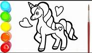Cara Menggambar Dan Mewarnai Kuda Unicorn Glitter Untuk Anak-anak #15