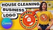 How to Design a HOUSE CLEANING Business Logo for FREE Using Canva