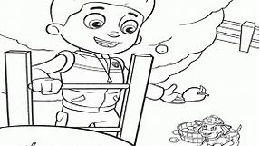 Ryder and the apples on the tree coloring page printable game