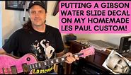 Homemade DIY Les Paul Custom - I Put A Gibson Les Paul Custom Water Slide Decal On It Today
