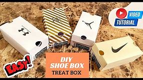 How To Make A DIY Shoe Treat Box | Cricut | Sneaker Box | Party Favor | STEP BY STEP | EASY | 2022