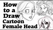 How to draw a cartoon female head