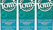 Tom's of Maine Natural Fluoride-Free SLS-Free Botanically Bright Toothpaste, Peppermint, 4.7 oz. 3-Pack (Packaging May Vary)