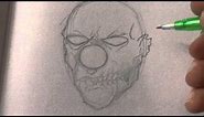 How To Draw A Zombie Clown Head