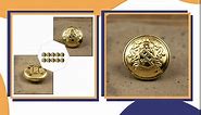 MILISTEN 40Pcs Metal Gold Blazer Button Set, Vintage Brass Buttons for Blazer, Suits, Coat, Uniform, Jacket, 15mm, 18mm, 20mm, 25mm