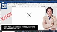 How to Make a Cross Symbol in Word with the Keyboard?