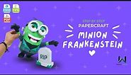 MagicWorld3D - Minion Frankenstein - Step by Step Papercraft + [SVG-Cricut] [.Studio3-Silhouette]